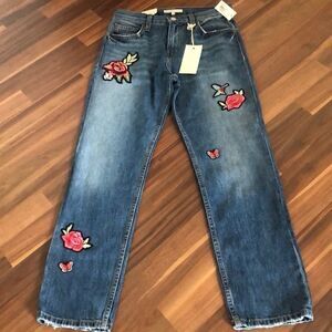 Joie Hotel California rose embroidered jean